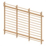 Espalier triple, barreaux en bois