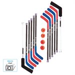 Ensemble bâtons de hockey joueurs et gardiens DOM Excel X90-G2 114 cm (45")