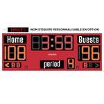Tableau indicateur intérieur de basketball, 8’ x 3’