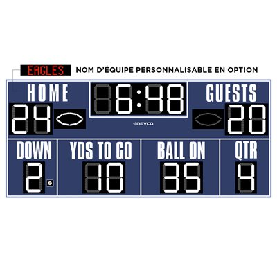 Tableau indicateur extérieur de football / soccer, 18’ x 8’